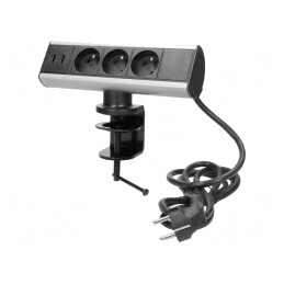 Prelungitor cu Prize pentru Mobilier 1,8m 3680W 230V | Electronic-mag.ro | Componente Electronice
