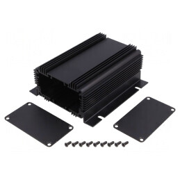 Carcasă cu panou cu lame de fixare 86x120mm | Electronic-mag.ro | Componente Electronice