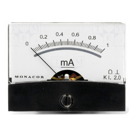 Ampermetru pe panou 0-1mA 200Ω | Electronic-mag.ro | Componente Electronice