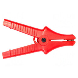 Bornă crocodil 32A roşie cu izolaţie 43mm 11kV | Electronic-mag.ro | Componente Electronice