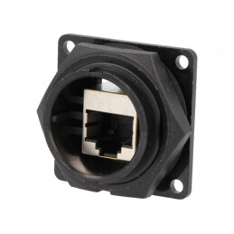 Cuplă RJ45 DC PIN 8 Cat 6 Ecranat 8P8C IP67 IP68 | Electronic-mag.ro | Componente Electronice
