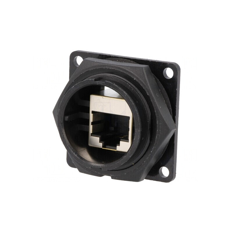 Cuplă RJ45 DC PIN 8 Cat 6 Ecranat 8P8C IP67 IP68 | Electronic-mag.ro | Componente Electronice