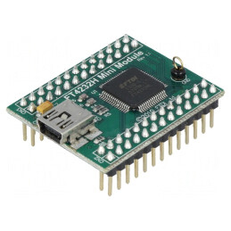 Modul: USB | MPSSE x2,UART x4 | şir pini,USB B mini | -40÷85°C | FT4232H MINI MODULE