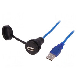 Cablu-adaptor | USB A soclu,USB A mufă | 1310 | USB 2.0 | IP67 | 1,5m | 1310-1018-03