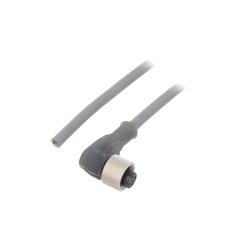 Cablu de conectare M12 5 pini unghi 10m 63VAC 2.5A | Electronic-mag.ro | Componente Electronice
