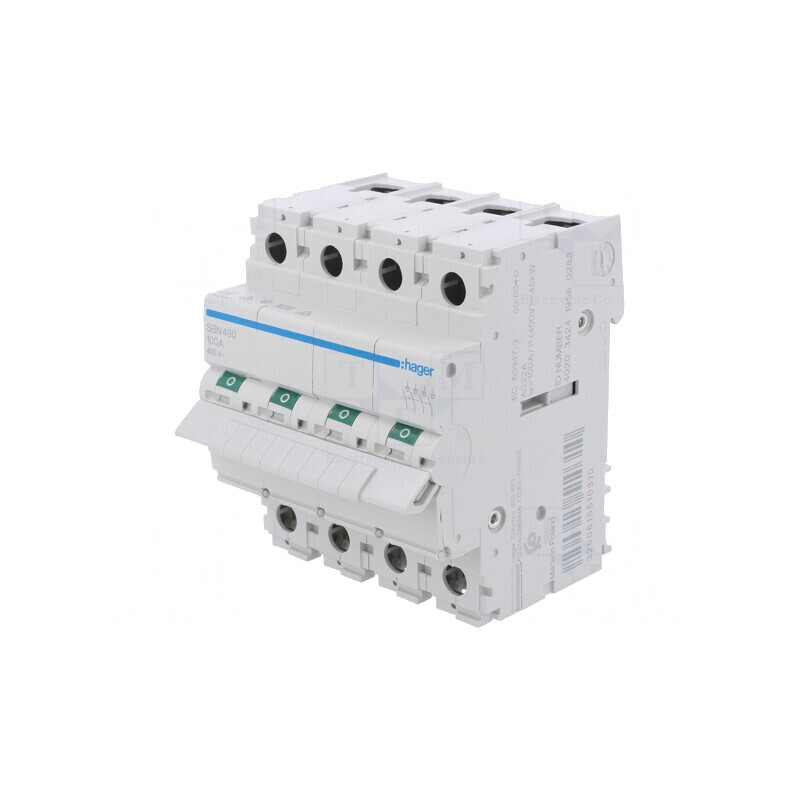 Separator-întrerupător 4 Poli pentru șină DIN 100A 400VAC | Electronic-mag.ro | Componente Electronice