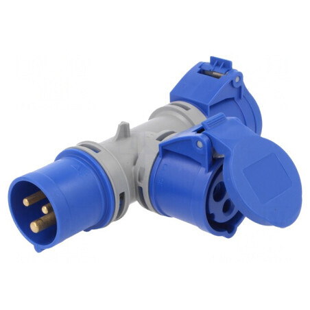Conector Alimentare AC Splitter 16A 230VAC IP44 | Electronic-mag.ro | Componente Electronice