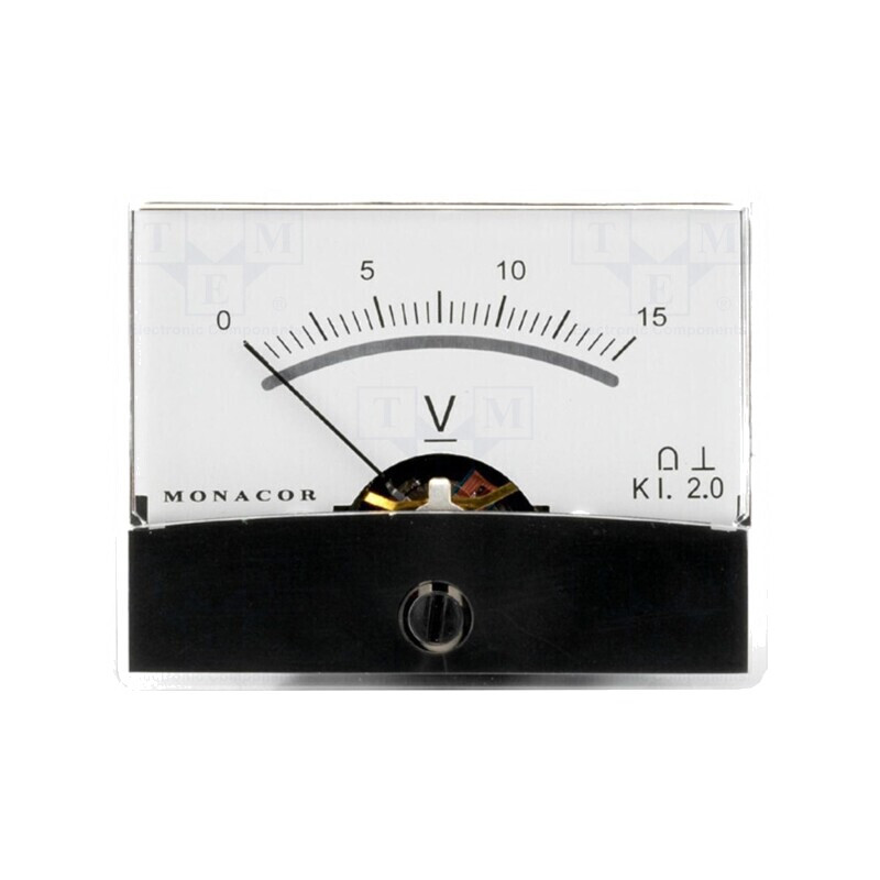 Voltmetru Panou 0-15V Rezistență 15kΩ 37.5mm | Electronic-mag.ro | Componente Electronice