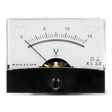 Voltmetru Panou 0-15V Rezistență 15kΩ 37.5mm | Electronic-mag.ro | Componente Electronice