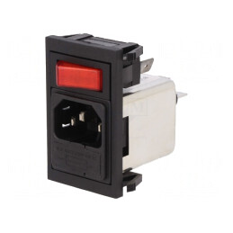 Conector Alimentare AC 6A 250VAC IEC 60320 | Electronic-mag.ro | Componente Electronice