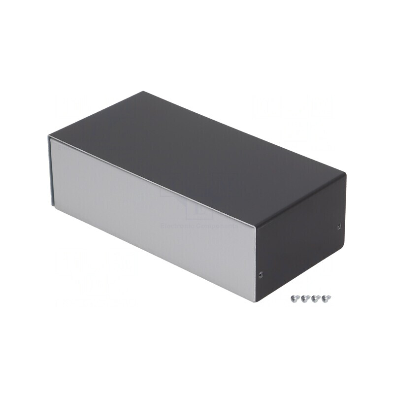 Carcasă aluminiu argint 100x203x63mm | Electronic-mag.ro | Componente Electronice