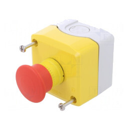 Casetă de Comandă Harmony XB5 cu 1 Buton Cap Ciupercă IP66 | Electronic-mag.ro | Componente Electronice