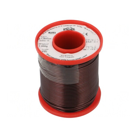 Sârmă Emailată Bobină 1,8mm 1kg Cu DNE 65-200°C | Electronic-mag.ro | Componente Electronice