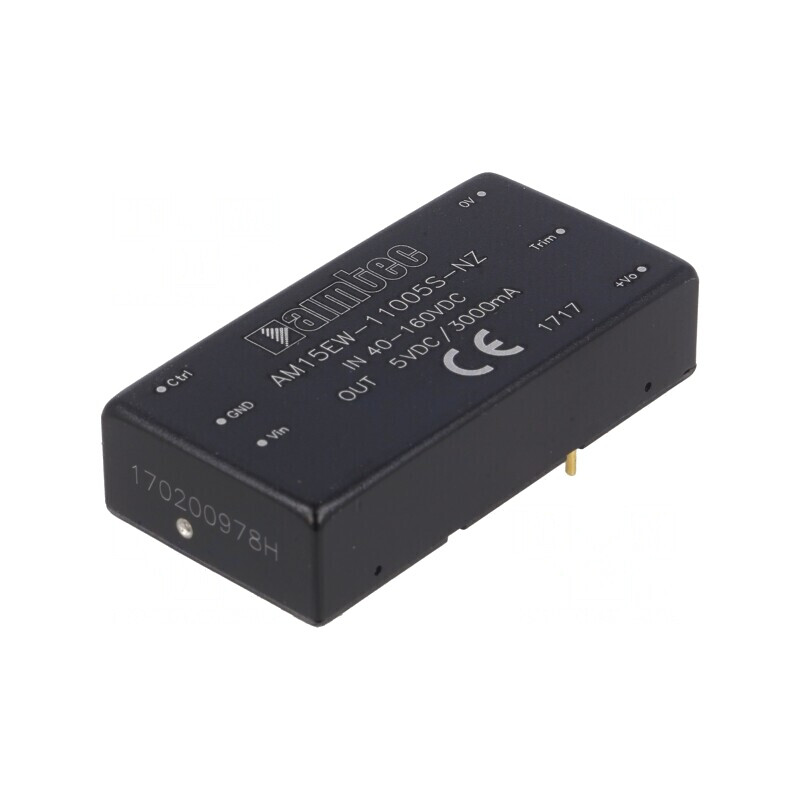 Convertor DC/DC 15W 40-160V la 5V 3A AM15EW-11005S-NZ | Electronic-mag.ro | Componente Electronice Convertor DC/DC 15W 40-160V la 5V 3A AM15EW-11005S-NZ | Electronic-mag.ro | Componente Electronice
