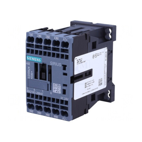 Contactor 4P NO 24VDC 10A pentru șină DIN | Electronic-mag.ro | Componente Electronice
