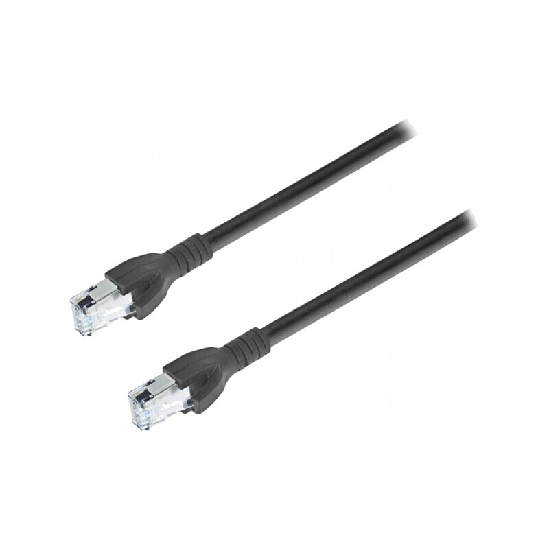 Patch cord S/FTP Cat 6a 5m Negru | Electronic-mag.ro | Componente Electronice