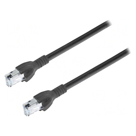 Patch cord S/FTP Cat 6a 5m Negru | Electronic-mag.ro | Componente Electronice