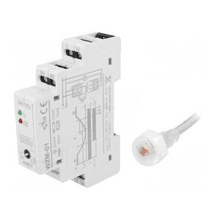 Întrerupător crepuscular pentru şină DIN 230V SPDT IP20 | Electronic-mag.ro | Componente Electronice