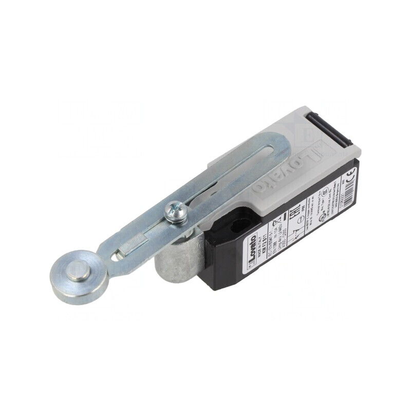 Limitator cursă manetă reglabilă cu rolă IP65 10A | Electronic-mag.ro | Componente Electronice