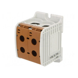 Conector Îmbinare Șine 185mm2 1 Pista 4 Borne Maro | Electronic-mag.ro | Componente Electronice