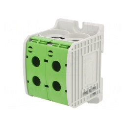 Conector de Șine Verde 185mm2 4 Borne TS35 | Electronic-mag.ro | Componente Electronice
