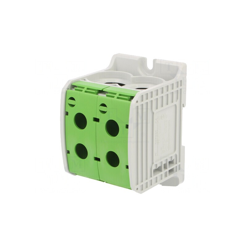 Conector de Șine Verde 185mm2 4 Borne TS35 | Electronic-mag.ro | Componente Electronice