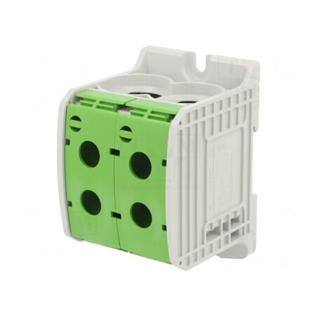 Conector de Șine Verde 185mm2 4 Borne TS35 | Electronic-mag.ro | Componente Electronice