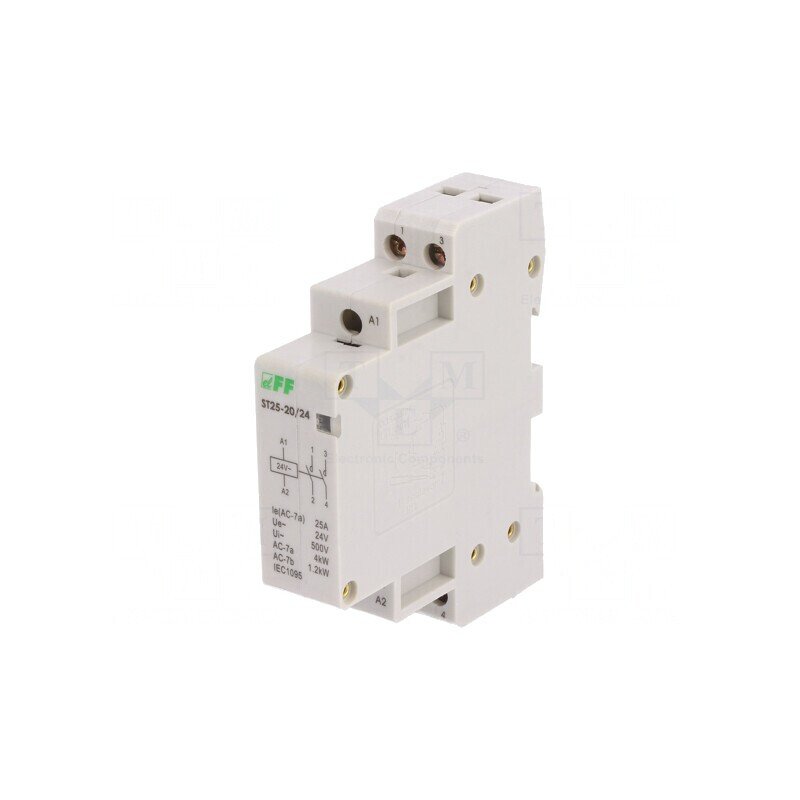 Contactor 2P 25A 24VAC NO IP20 | Electronic-mag.ro | Componente Electronice
