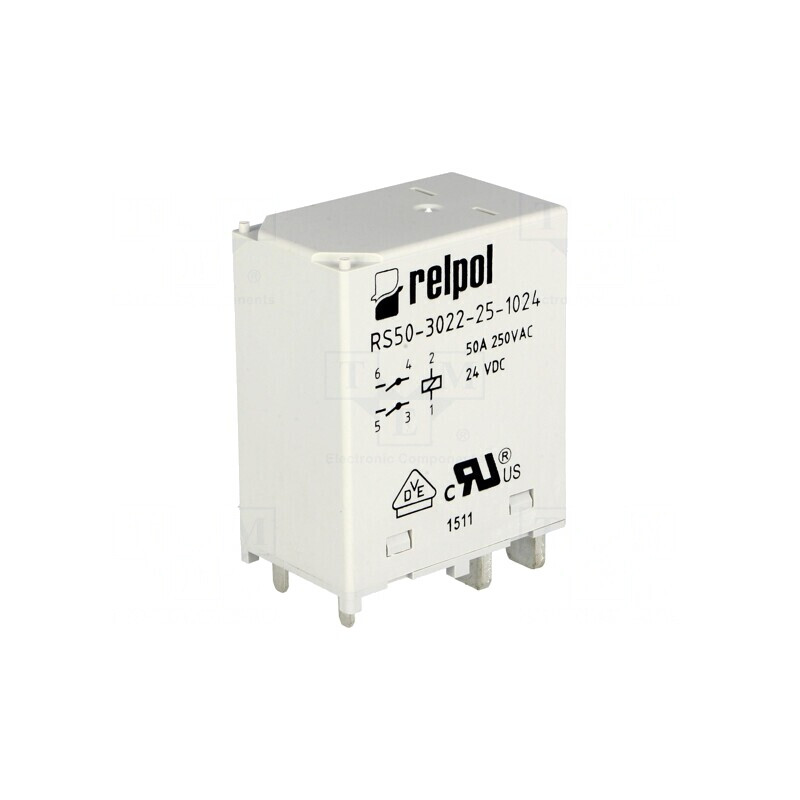 Releu Electromagnetic 24VDC 50A DPST-NO | Electronic-mag.ro | Componente Electronice