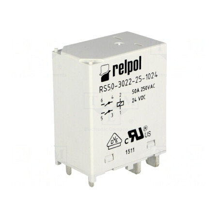 Releu Electromagnetic 24VDC 50A DPST-NO | Electronic-mag.ro | Componente Electronice