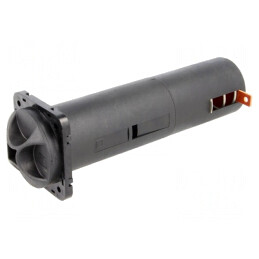 Suport baterii 2 urechi negru UL94V-0 | Electronic-mag.ro | Componente Electronice