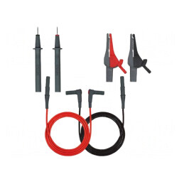 Cabluri de măsurare | Mat.izol.cablu: PVC | negru şi roşu | 4mm | FTF000370003