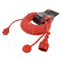 Prelungitor alimentare 15m 16A roșu | Electronic-mag.ro | Componente Electronice