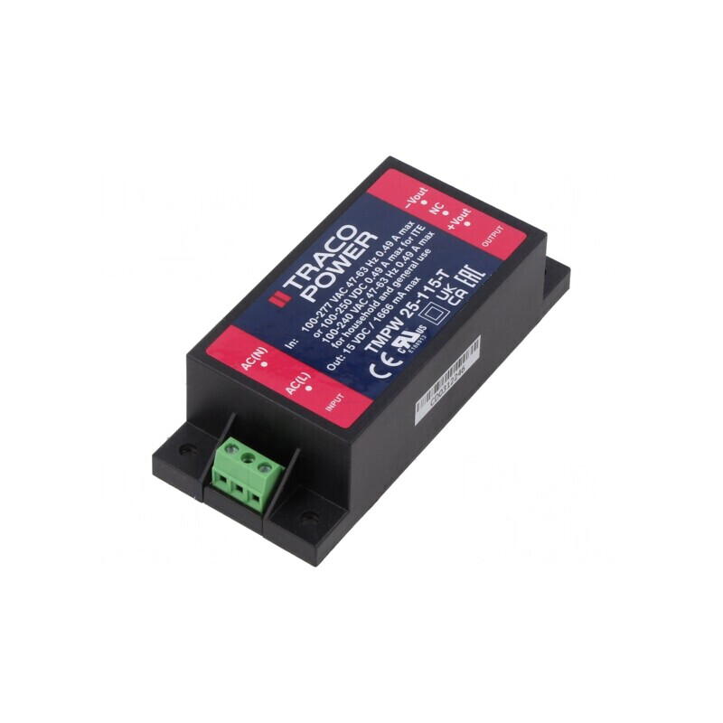 Alimentator pulsatoriu încastrabil 25W 15V 1666mA | Electronic-mag.ro | Componente Electronice