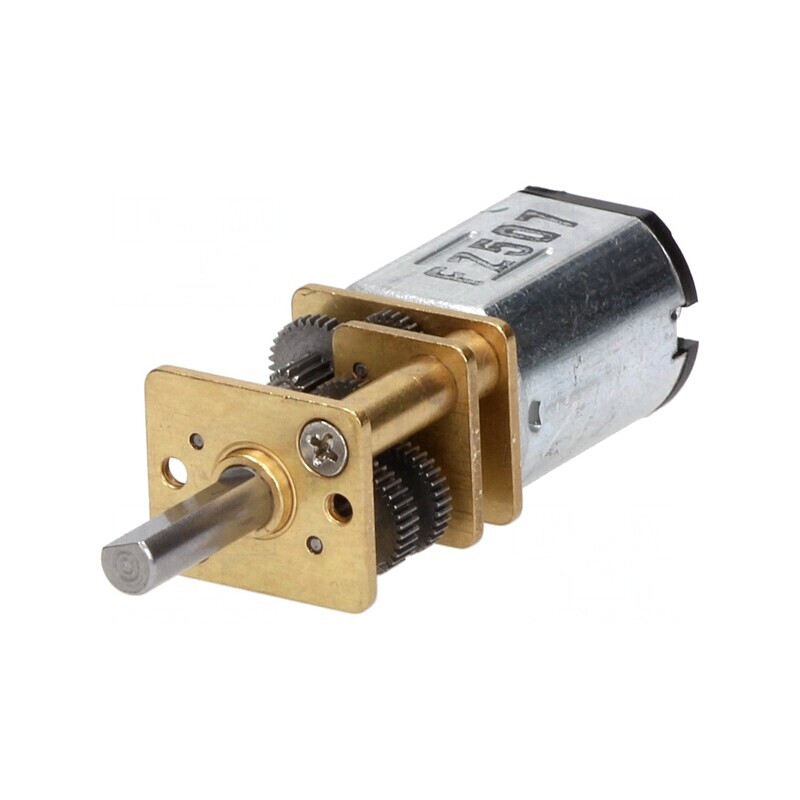 Motor DC cu Transmisie LP 6V 360mA Ax Crestătură D Micro Metal Gearmotor | Electronic-mag.ro | Componente Electronice