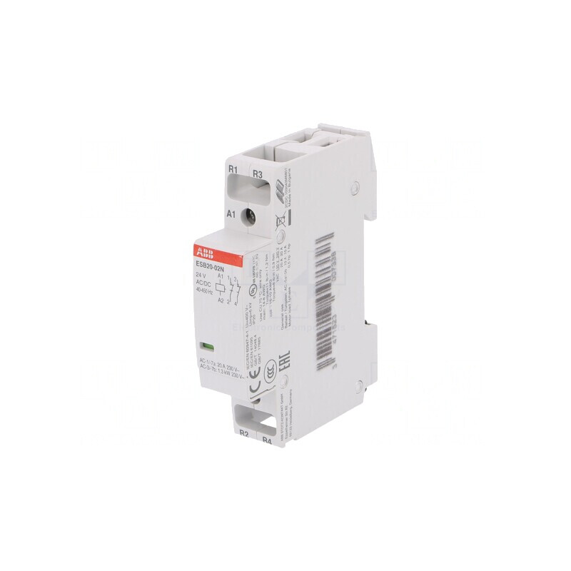 Contactor 2-polar 20A 24VAC/DC NC x2 | Electronic-mag.ro | Componente Electronice Contactor 2-polar 20A 24VAC/DC NC x2 | Electronic-mag.ro | Componente Electronice
