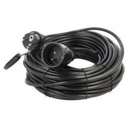 Prelungitor Alimentare 30m Negru 10A | Electronic-mag.ro | Componente Electronice