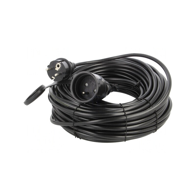 Prelungitor Alimentare 30m Negru 10A | Electronic-mag.ro | Componente Electronice