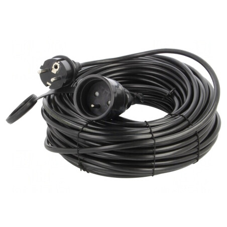 Prelungitor Alimentare 30m Negru 10A | Electronic-mag.ro | Componente Electronice