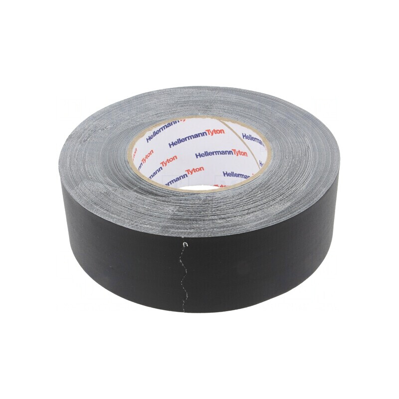 Bandă Textilă Neagră 50mm x 50m 0.31mm HELATAPE TEX | Electronic-mag.ro | Componente Electronice