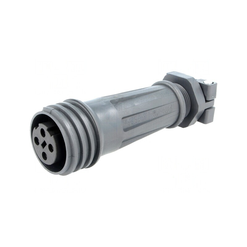 Mufă Circulară Mamă 4 PIN Filet Exterior Rotire | Electronic-mag.ro | Componente Electronice
