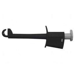 Clips de măsurare cu cârlig 20A negru 4mm nichelat | Electronic-mag.ro | Componente Electronice