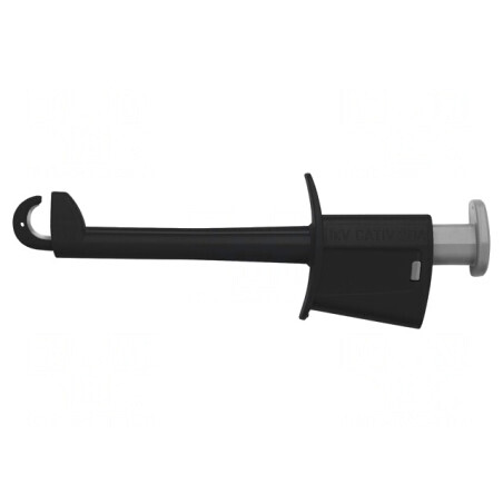 Clips de măsurare cu cârlig 20A negru 4mm nichelat | Electronic-mag.ro | Componente Electronice