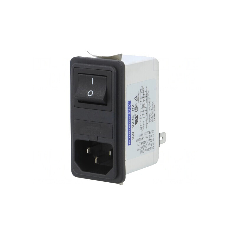 Conector Alimentare AC 2A 250VAC IEC 60320 | Electronic-mag.ro | Componente Electronice