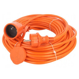 Prelungitor Alimentare 20m Portocaliu 3x1,5mm2 | Electronic-mag.ro | Componente Electronice