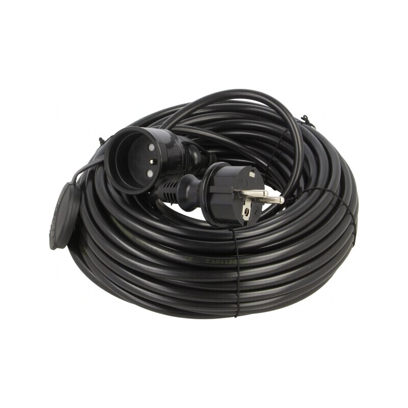 Prelungitor Electric Negru 20m 16A 3x1,5mm2 | Electronic-mag.ro | Componente Electronice