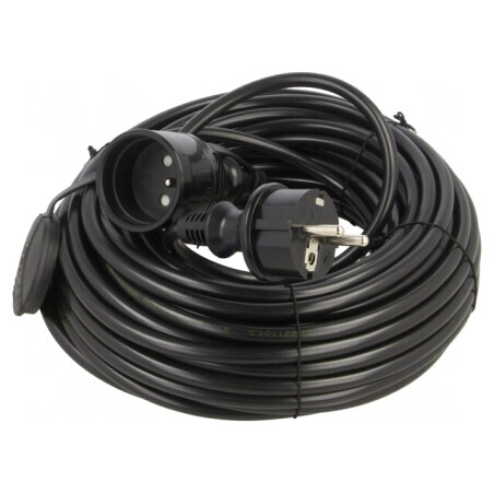 Prelungitor Electric Negru 20m 16A 3x1,5mm2 | Electronic-mag.ro | Componente Electronice