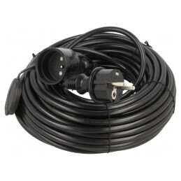 Prelungitor Electric Negru 20m 16A 3x1,5mm2 | Electronic-mag.ro | Componente Electronice
