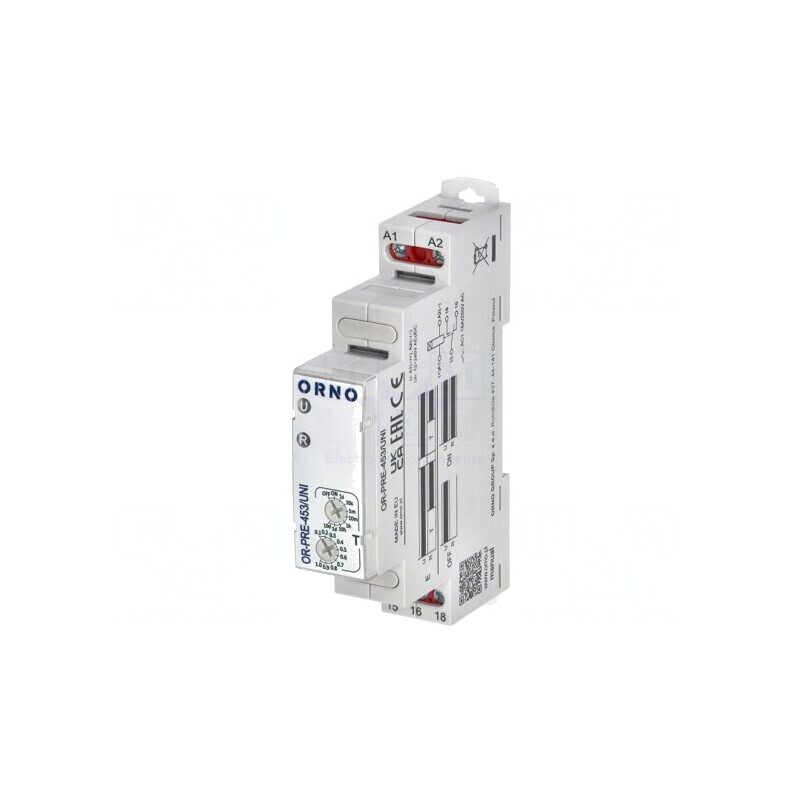 Timer SPDT 1s-10zile 12-240V AC/DC pentru șină DIN | Electronic-mag.ro | Componente Electronice