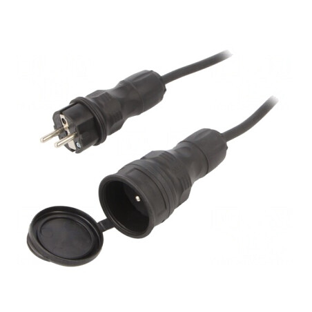 Prelungitor alimentare 10m 16A negru | Electronic-mag.ro | Componente Electronice